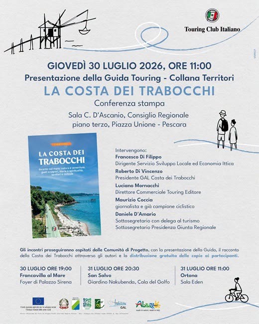 Locandina di Presentazione della Guida Touring - Collana Territori: LA COSTA DEI TRABOCCHI