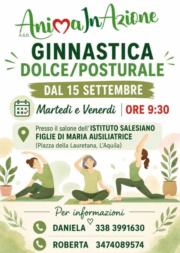 Locandina di Ginnastica Dolce/Posturale - Lezione di Prova