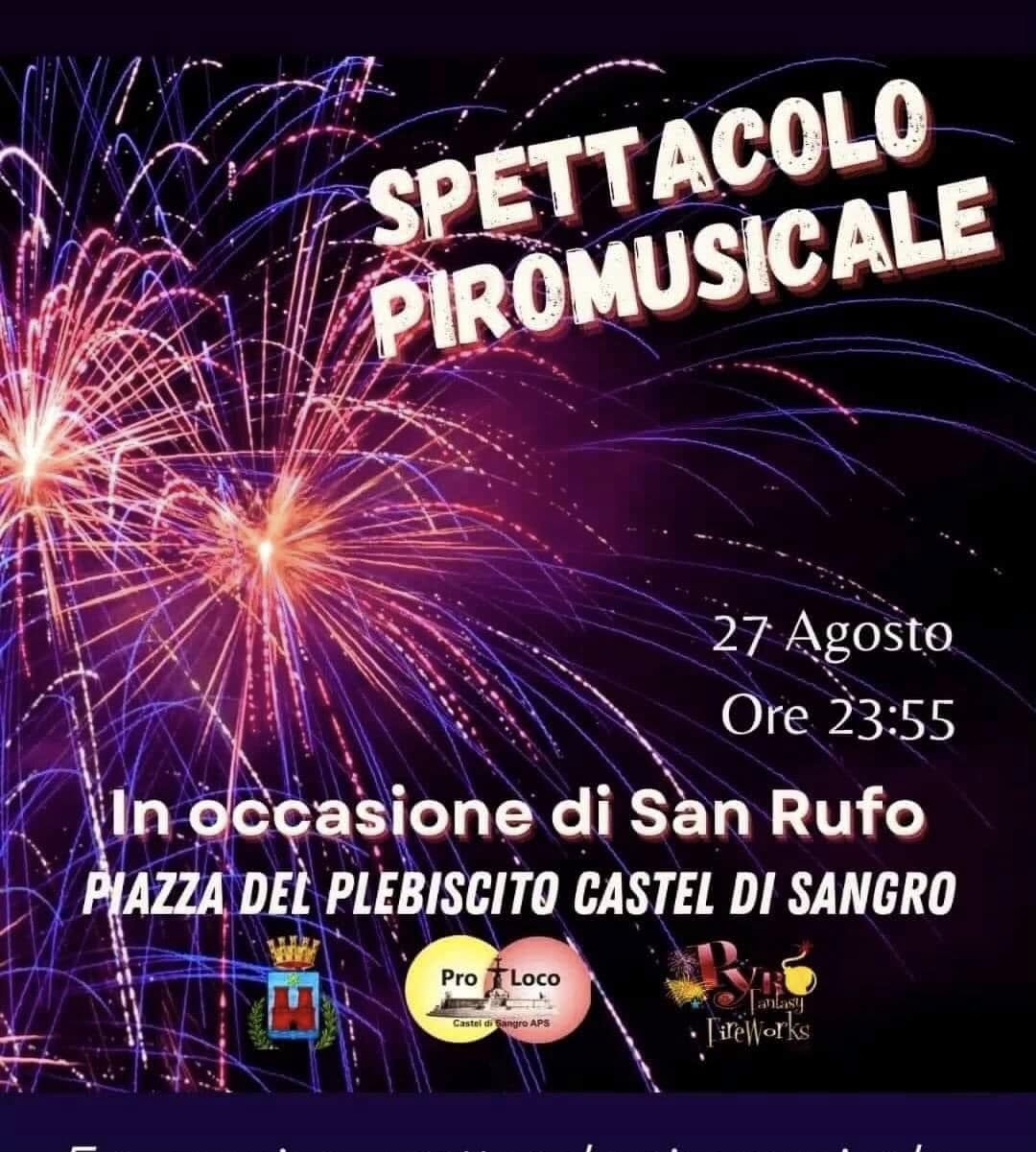 Locandina di Spettacolo Piromusicale per San Rufo