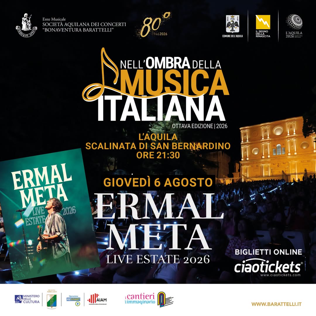 Locandina di Nell'ombra della musica italiana - Ermal Meta Live Estate 2026